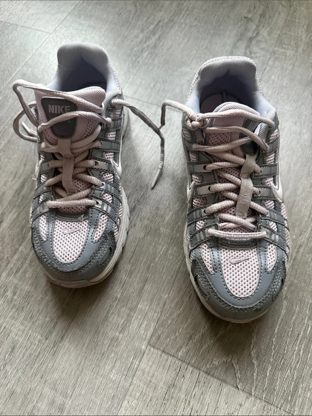 Nike Pink and Gray Mesh Athletic Sneakers